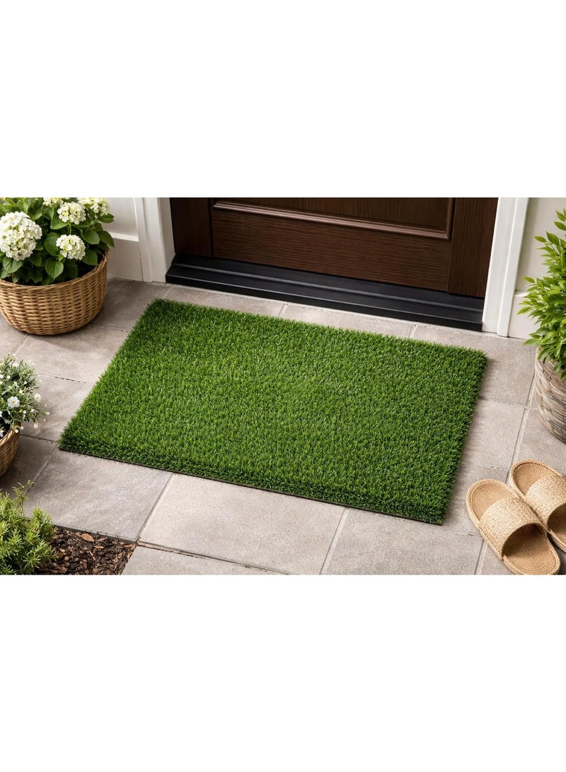 Artificial grass walkway in front of the house door - 2 cm high - waterproof and slip-resistant - easy to clean - natural look for entrances and doors (40*60) - Image 1